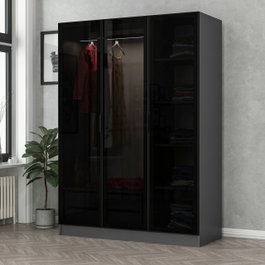 Hanah Home Armario Kale Anthracite Black